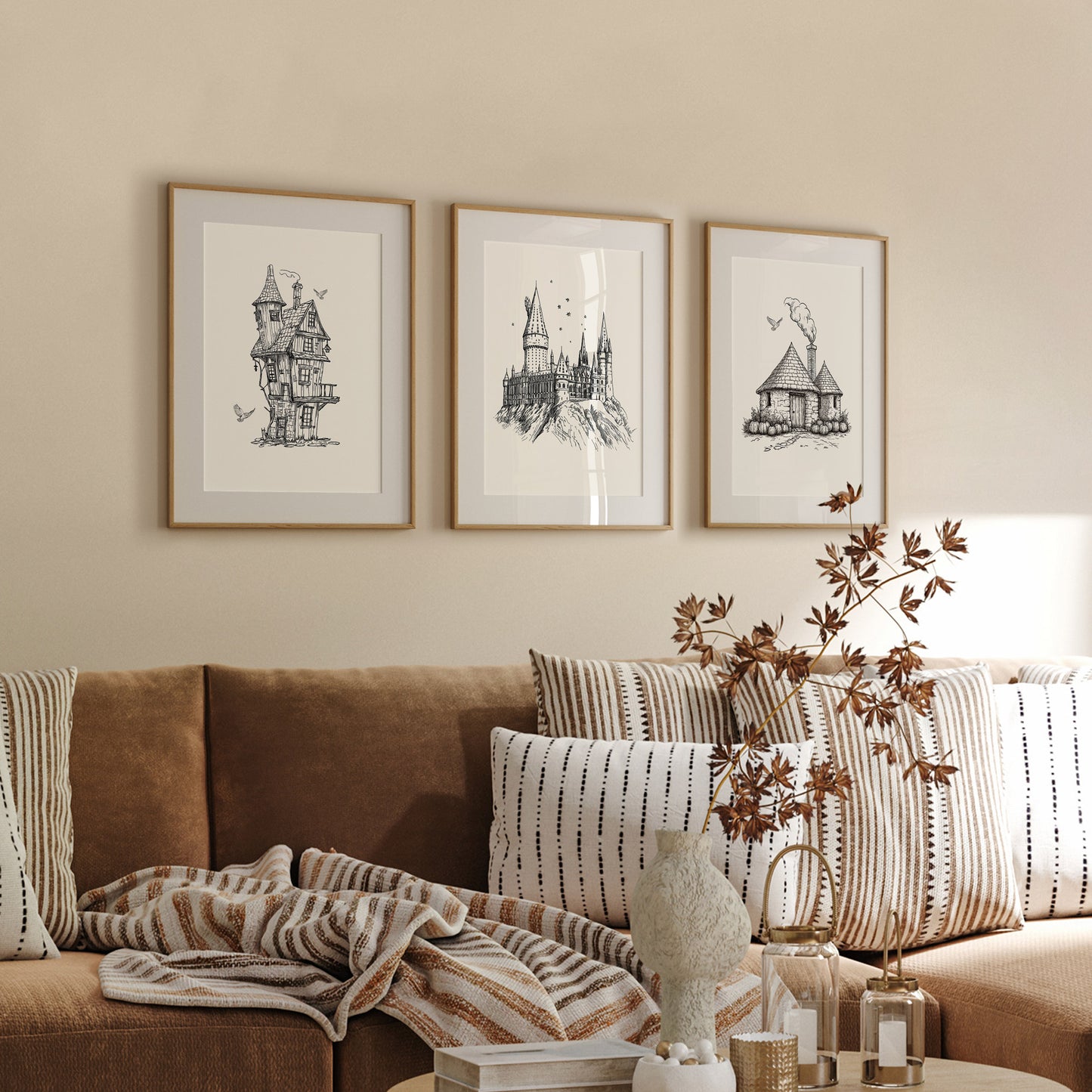 Wizard Sketches, Set of 3 Art Prints