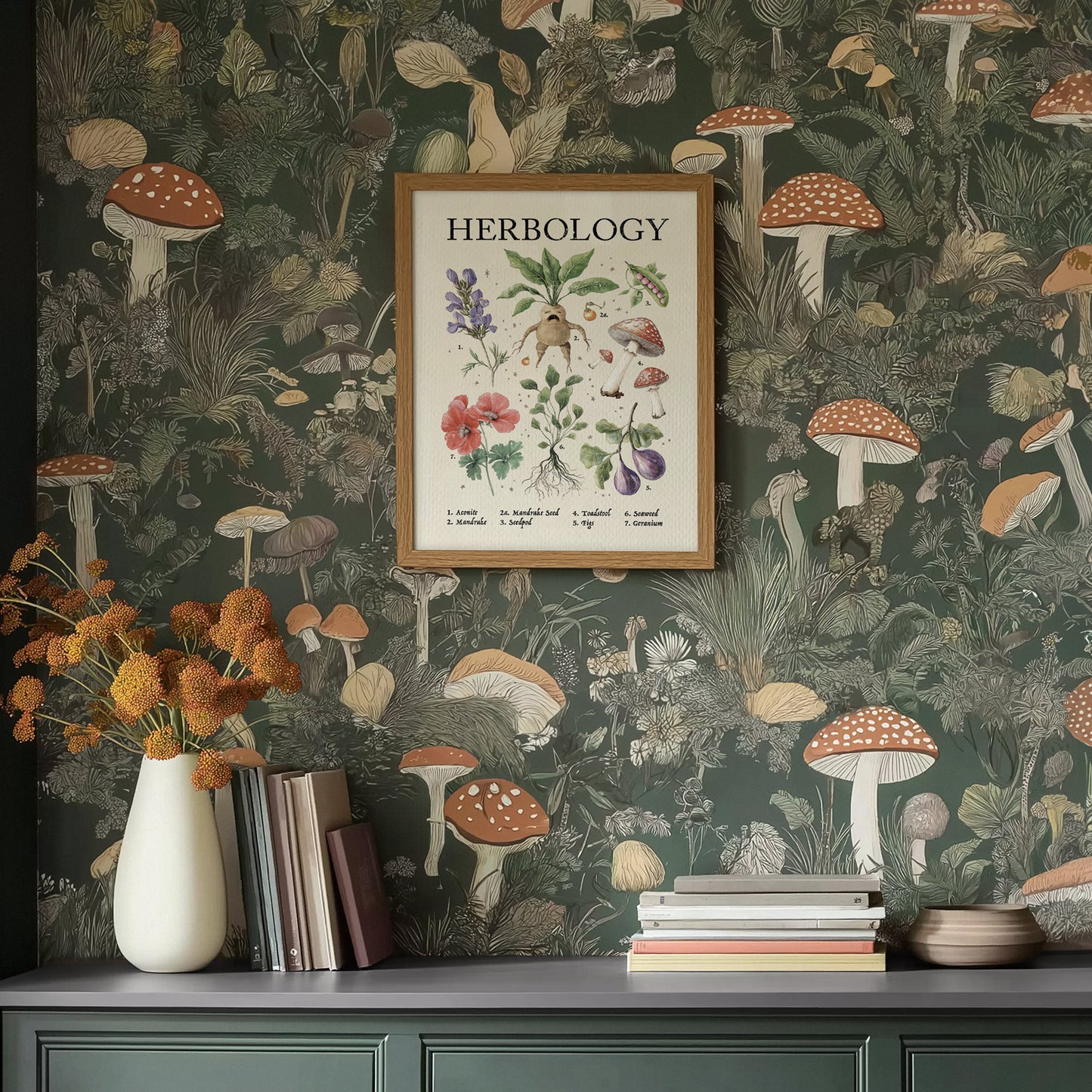 Herbology Art Print, Wizard Art