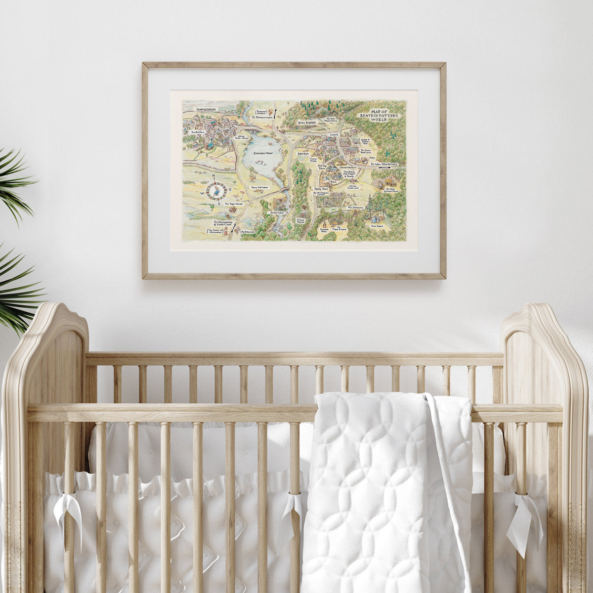 Peter Rabit Map Art Print, Beatrix Potter Print