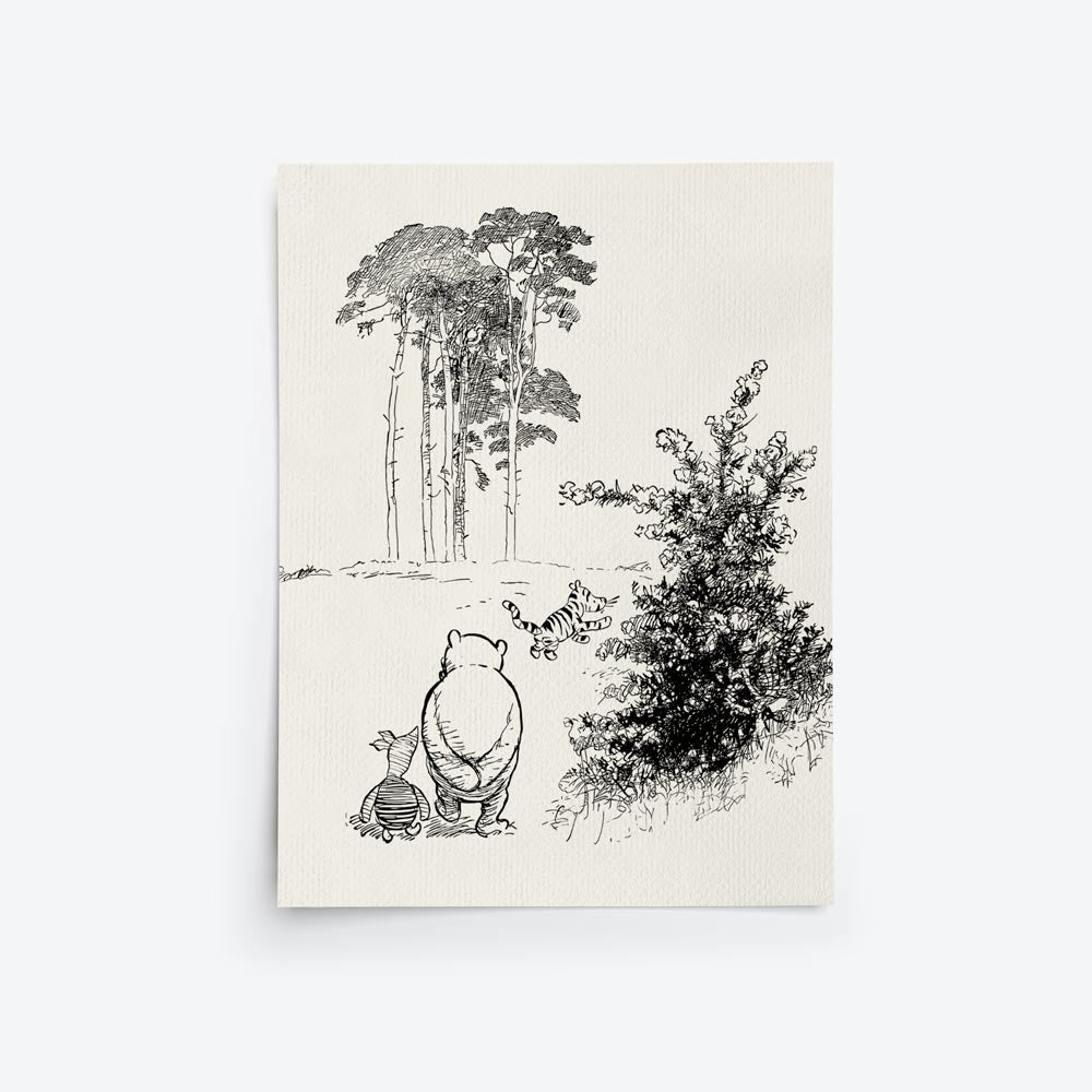 Winnie the Pooh Landscapes Nursery Set of 3 Art Prints