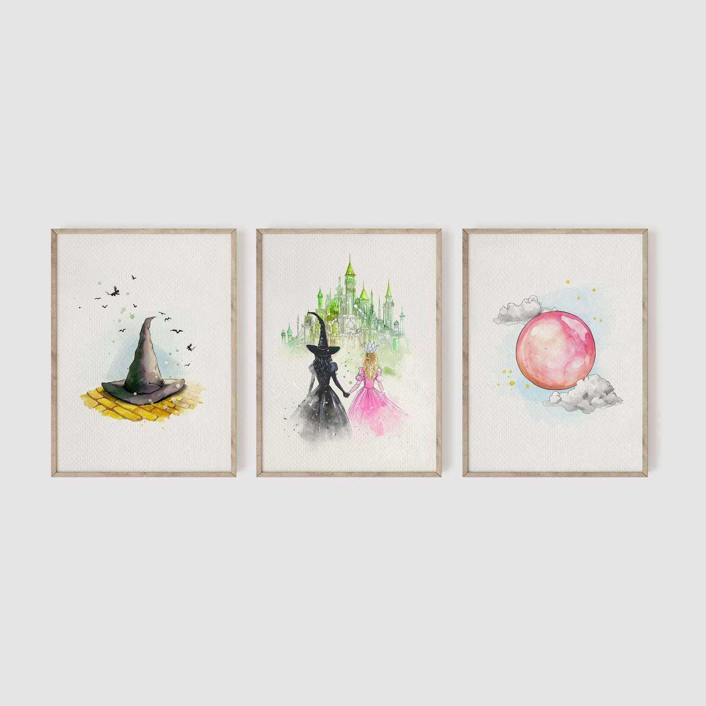Wizard of Oz Set of 3 Art Prints