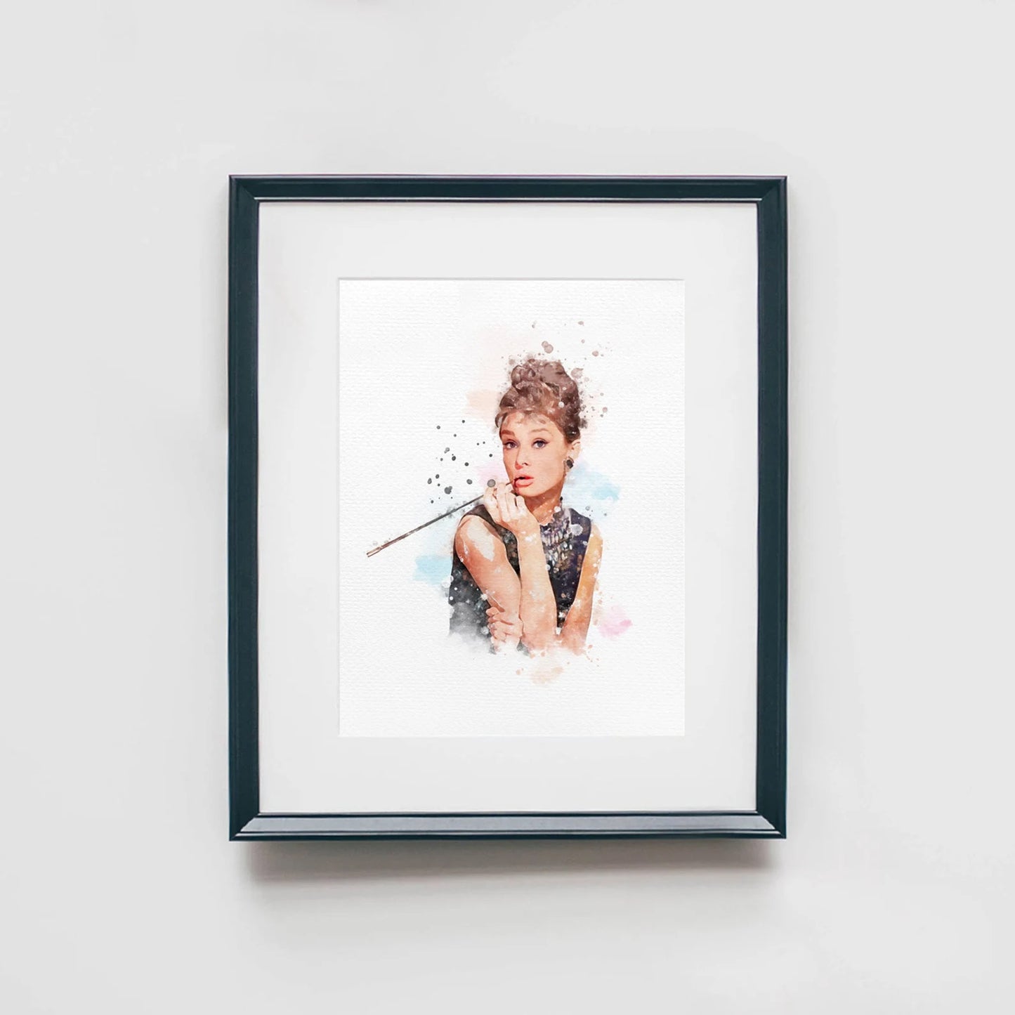 Audrey Hepburn Set of 4 Watercolor Art Prints