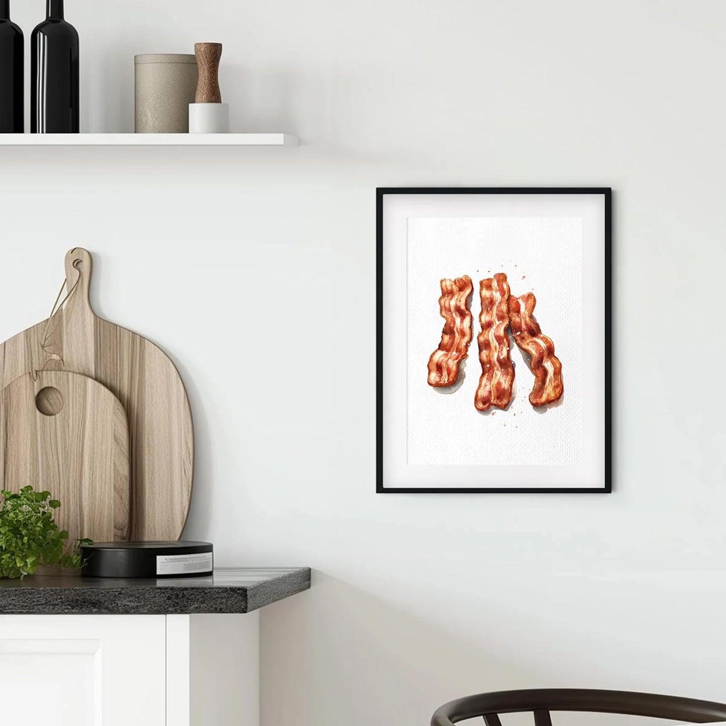 Bacon Watercolor Art Print