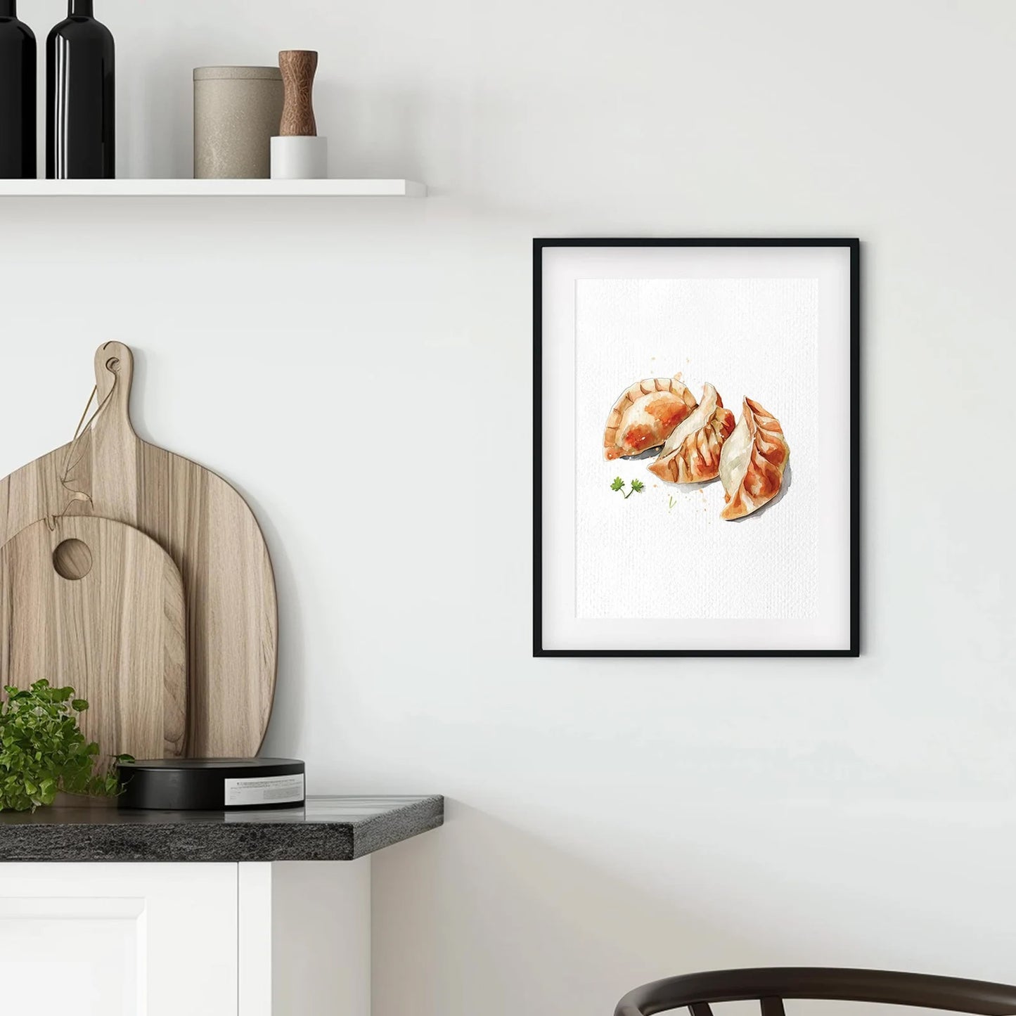 Gyoza Dumpling Watercolor Art Print