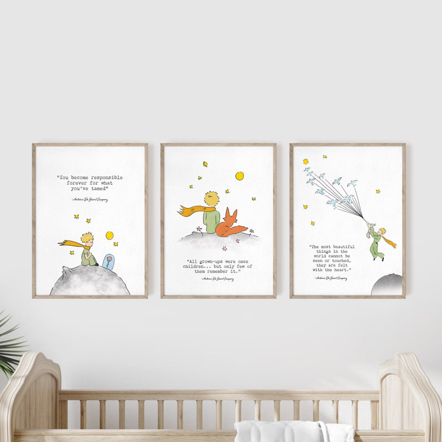 The Little Prince Nursery Quotes Set of 3 Art Prints