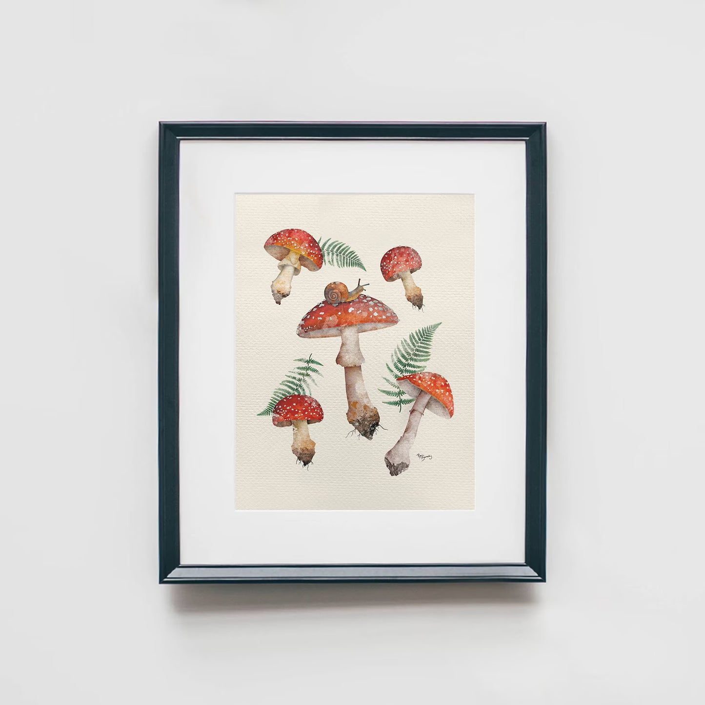 4 Set Mushroom Illustrated Art Prints