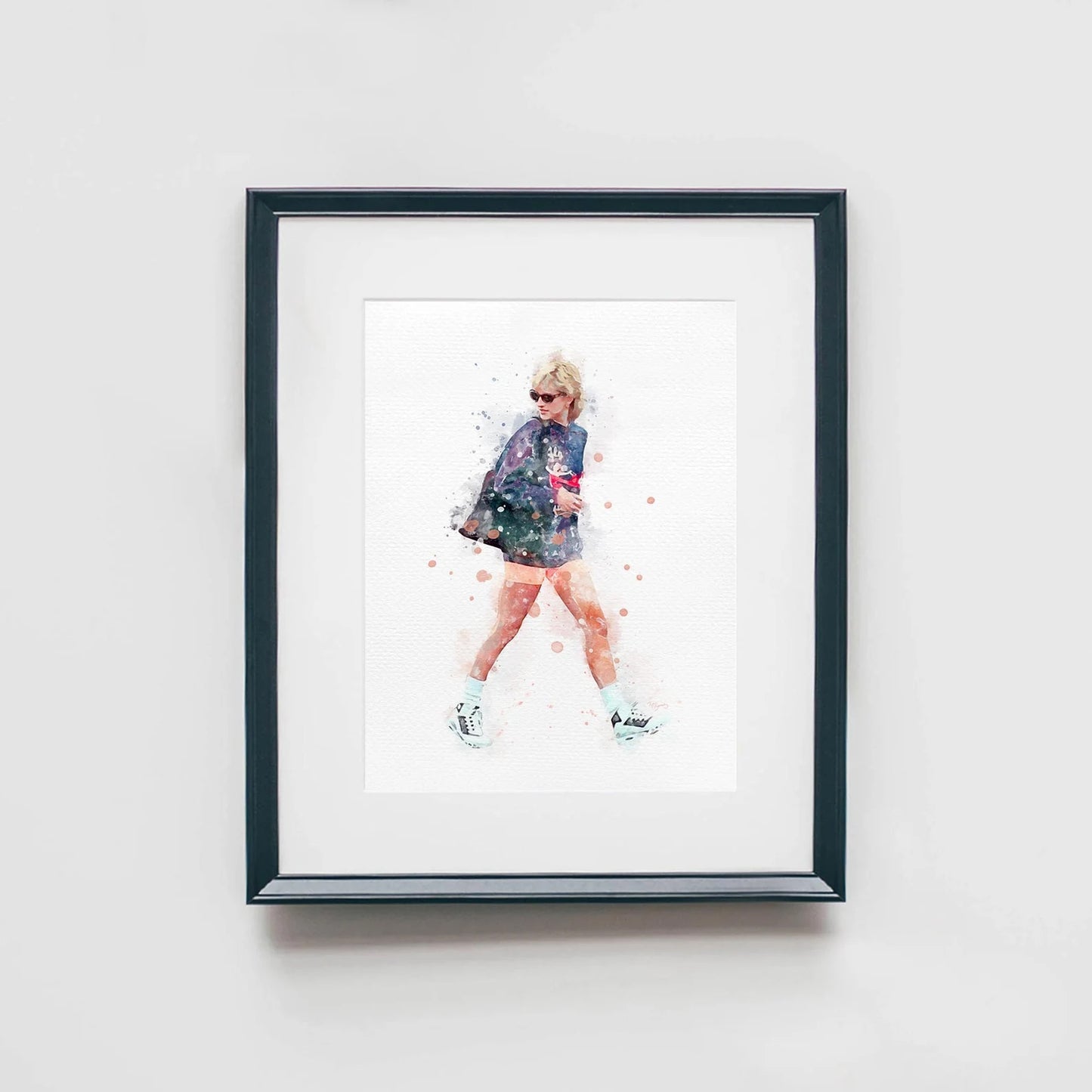 Princess Diana Workout Watercolor Art Print