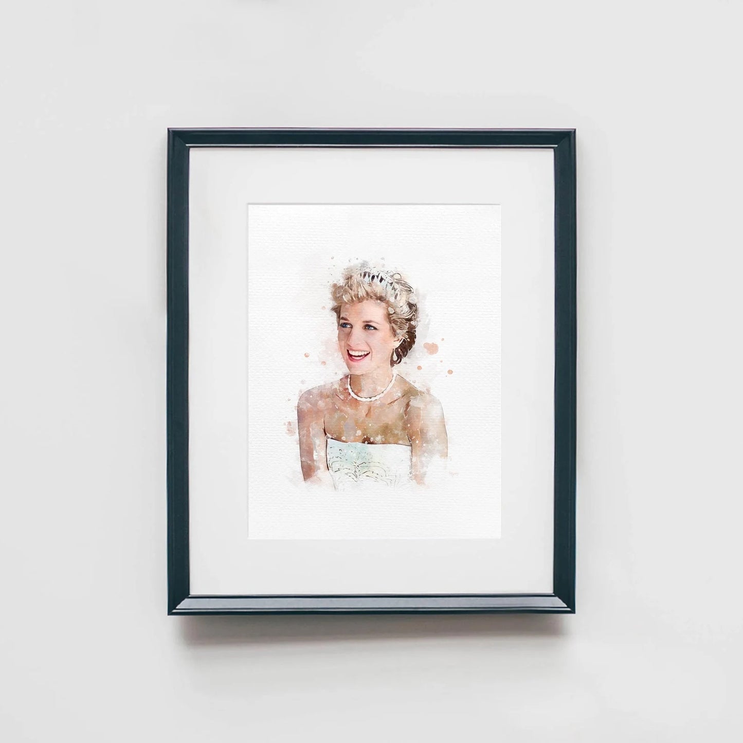 Princess Diana Portrait Watercolor Art Print