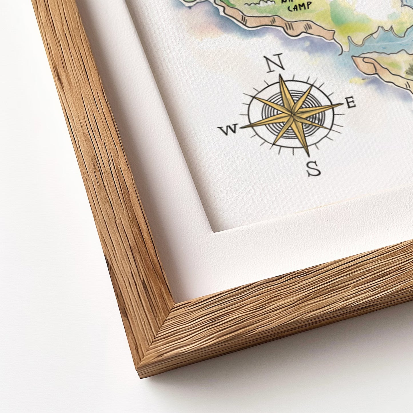 Peter Pan's Neverland Watercolor Map Art Print