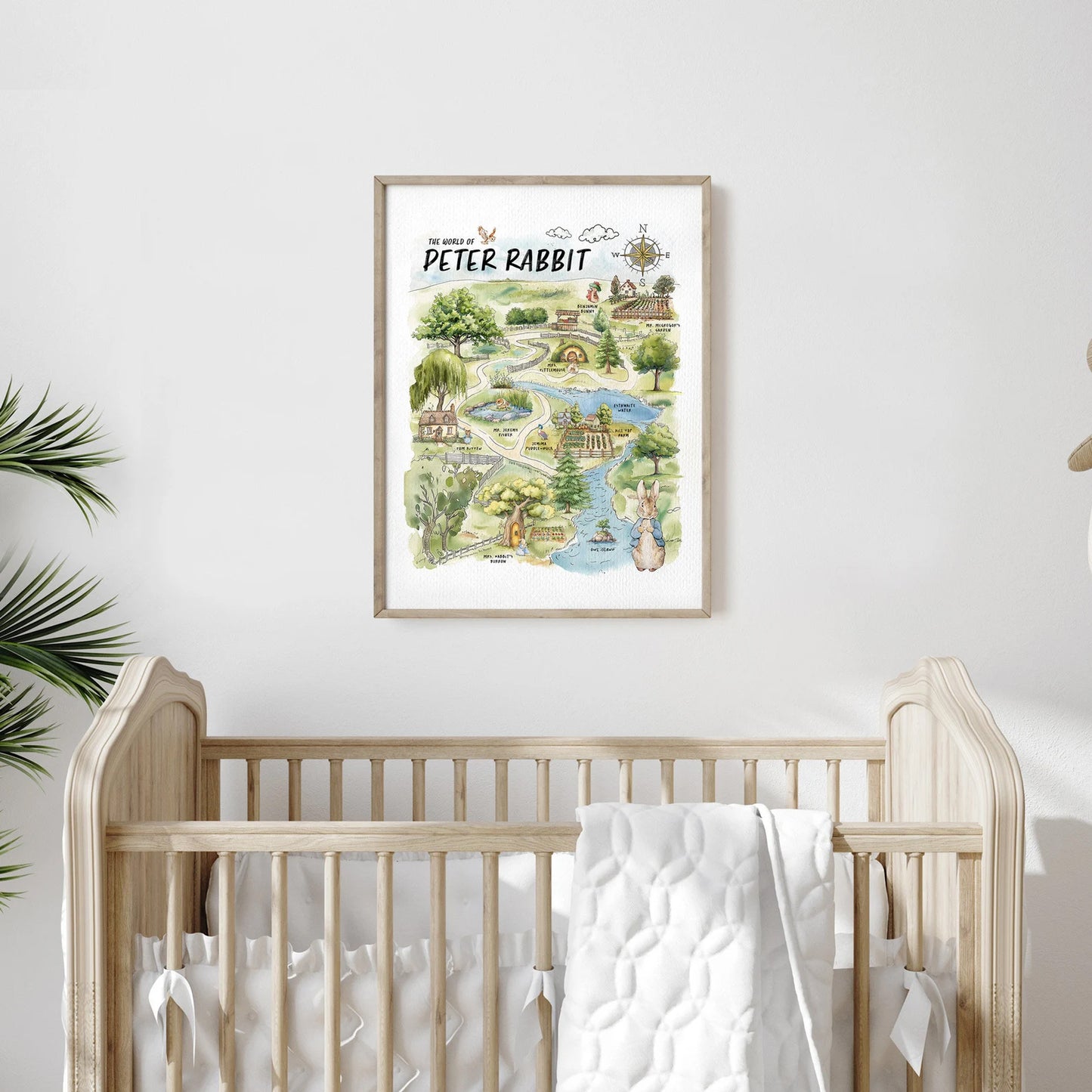 Peter Rabbit Watercolor Map Art Print