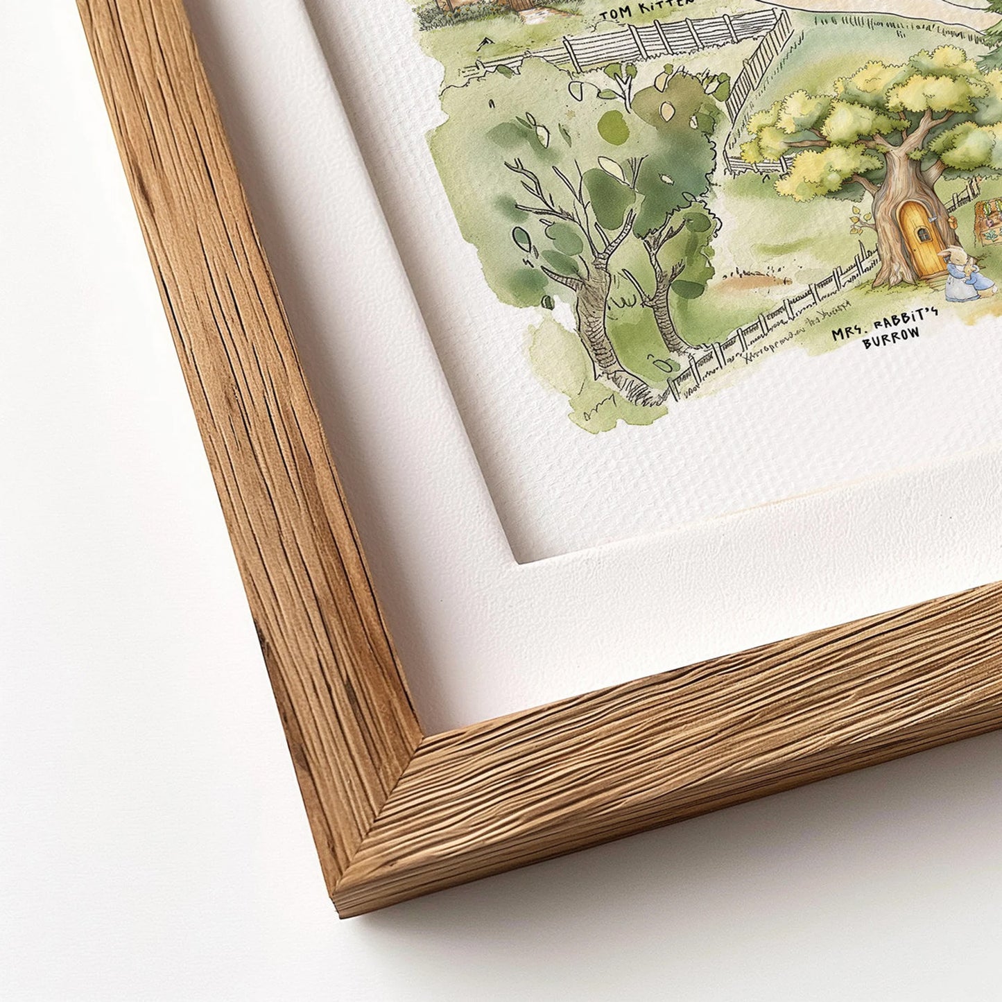Peter Rabbit Watercolor Map Art Print