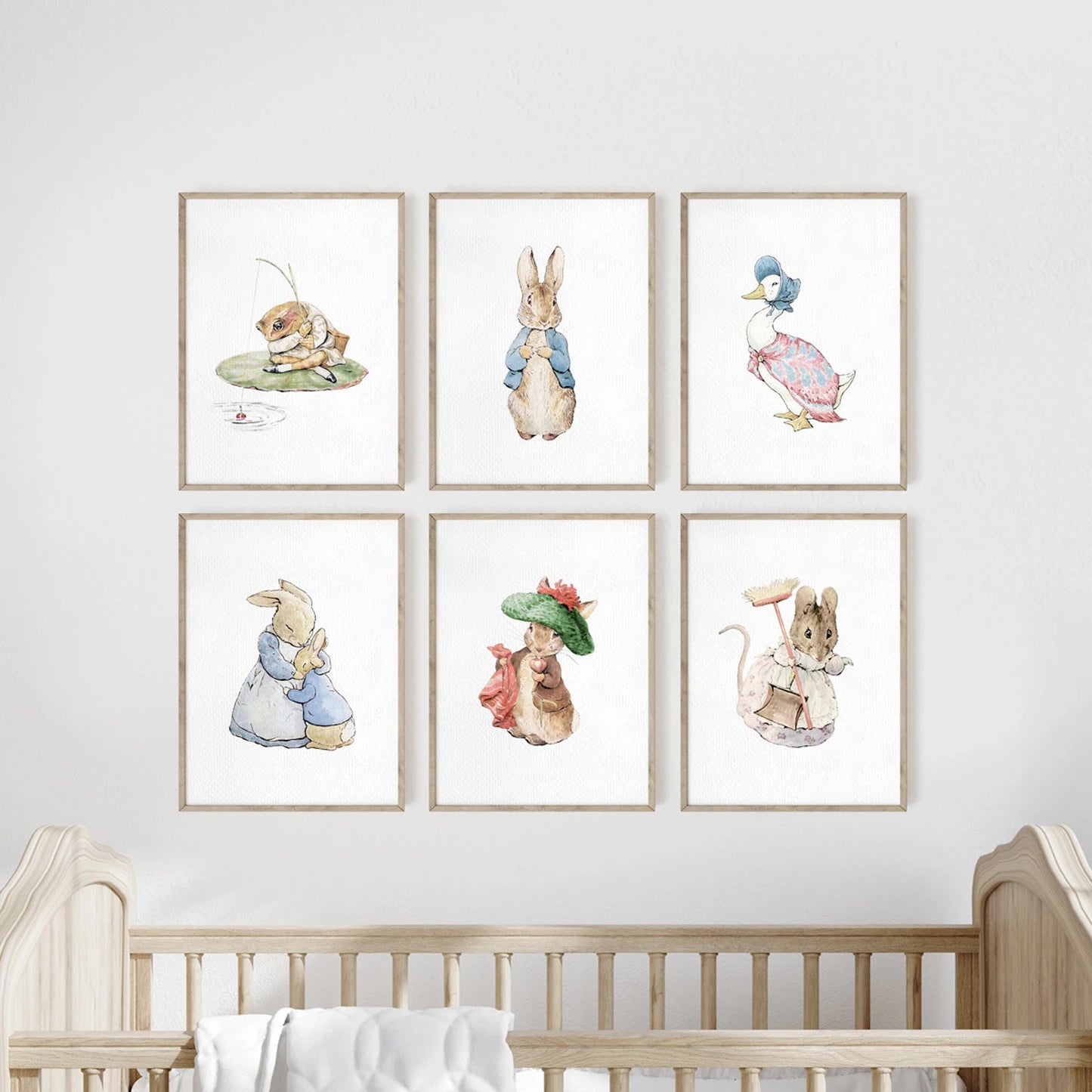 Peter Rabbit Characters Set of 6 Art Prints, Beatrix Potter