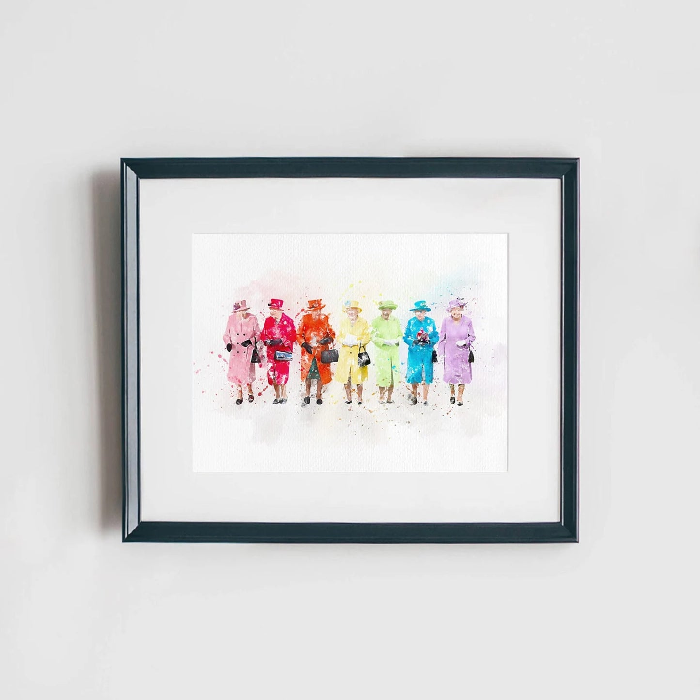Queen Elizabeth II Watercolor Art Print