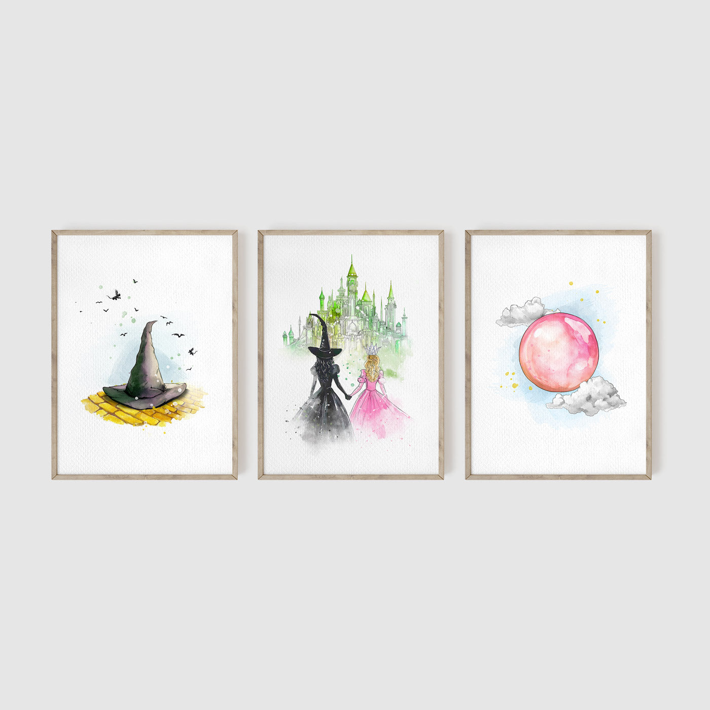 Wizard of Oz Set of 3 Art Prints