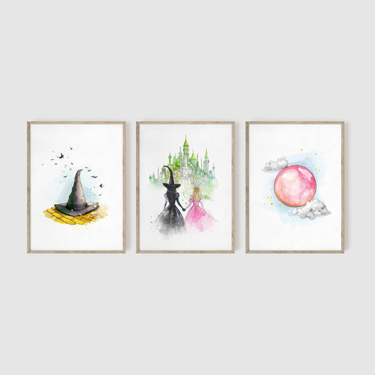 Wizard of Oz Set of 3 Art Prints