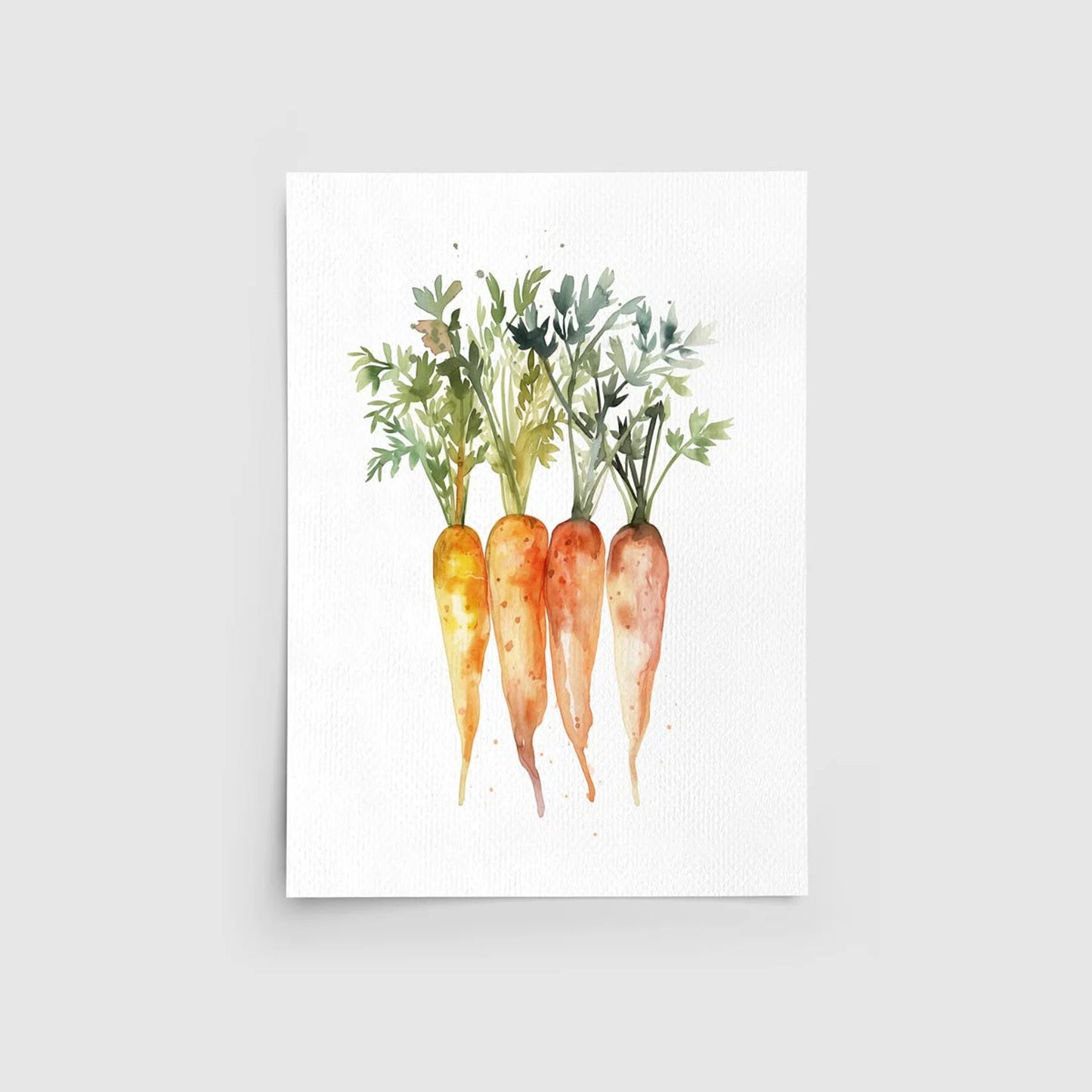 Carrot Watercolor Art Print