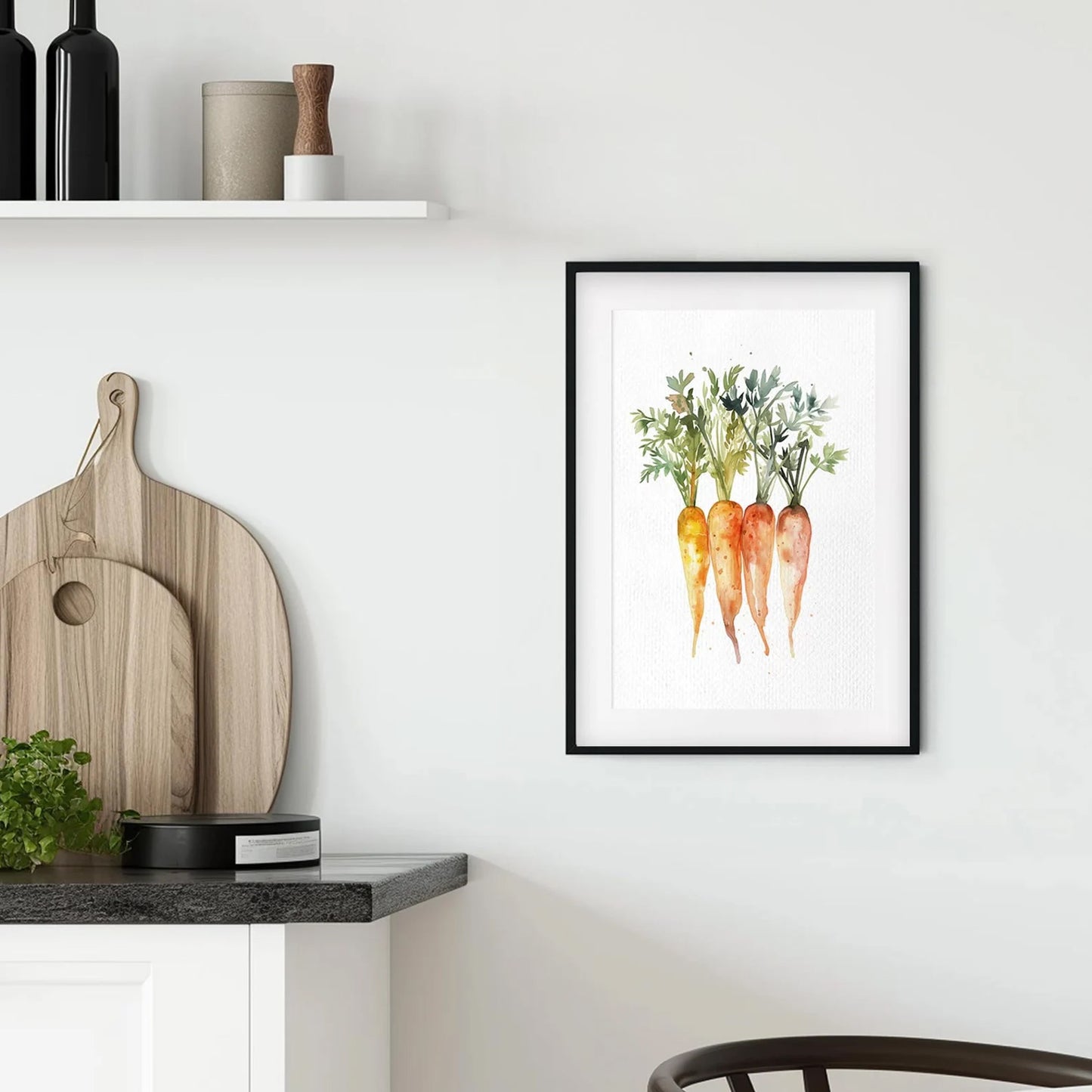 Carrot Watercolor Art Print