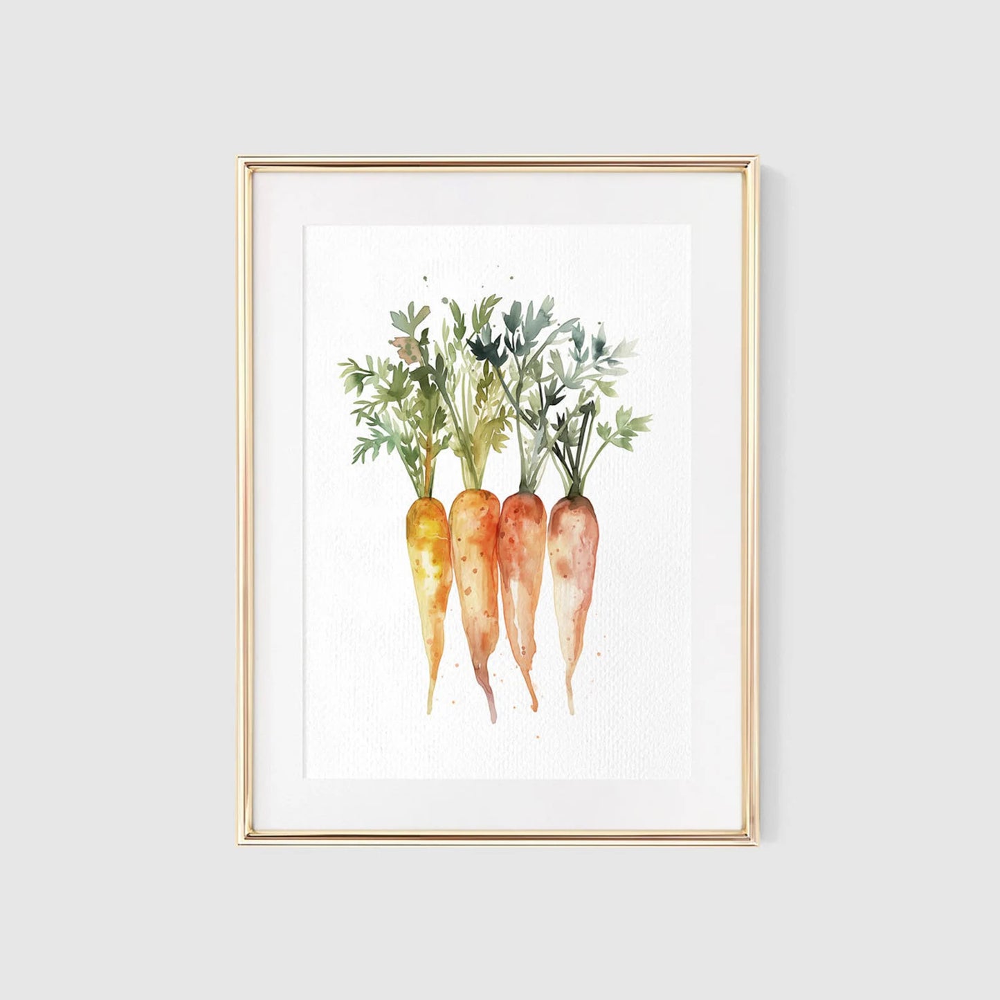 Carrot Watercolor Art Print