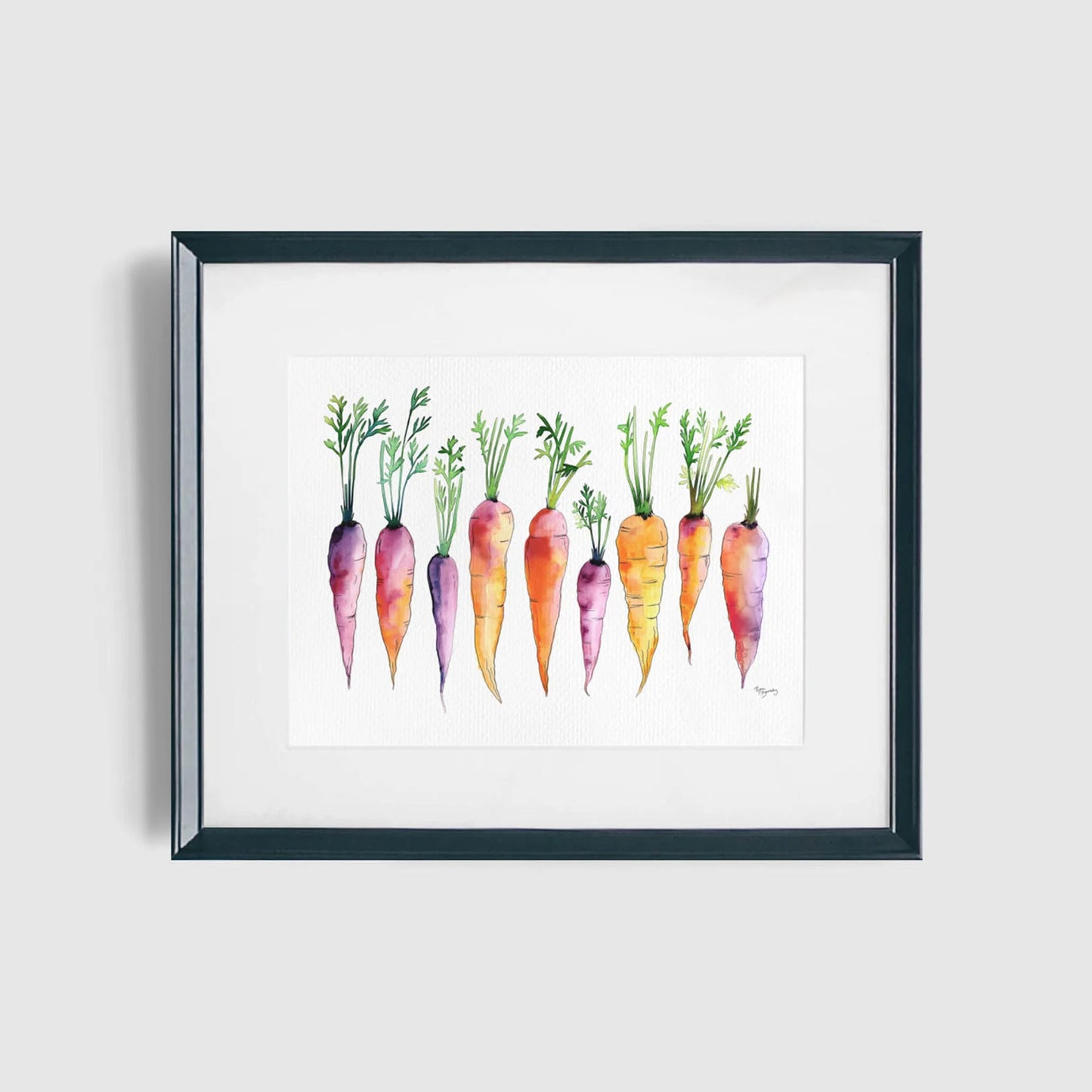 Carrots Rainbow Watercolor Art Print