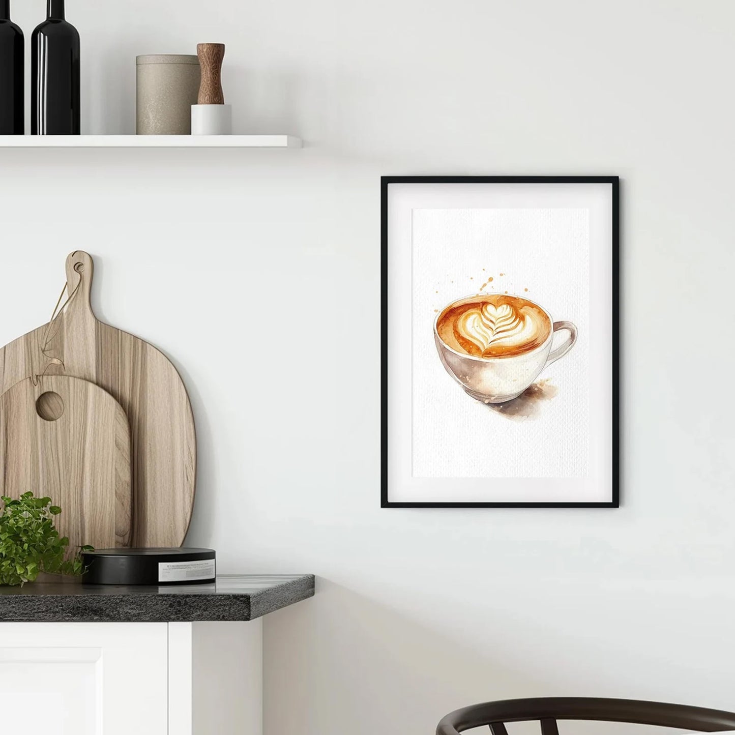 Coffee Espresso Watercolor Art Print