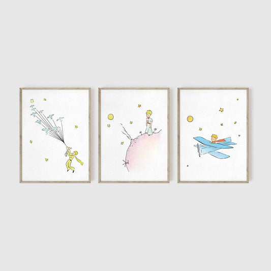 The Little Prince Nursery Set of 3 Art Prints