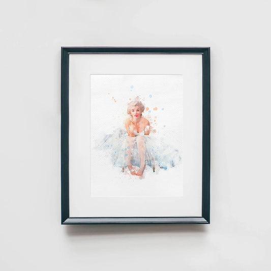 Marilyn Monroe Portrait Watercolor Art Print