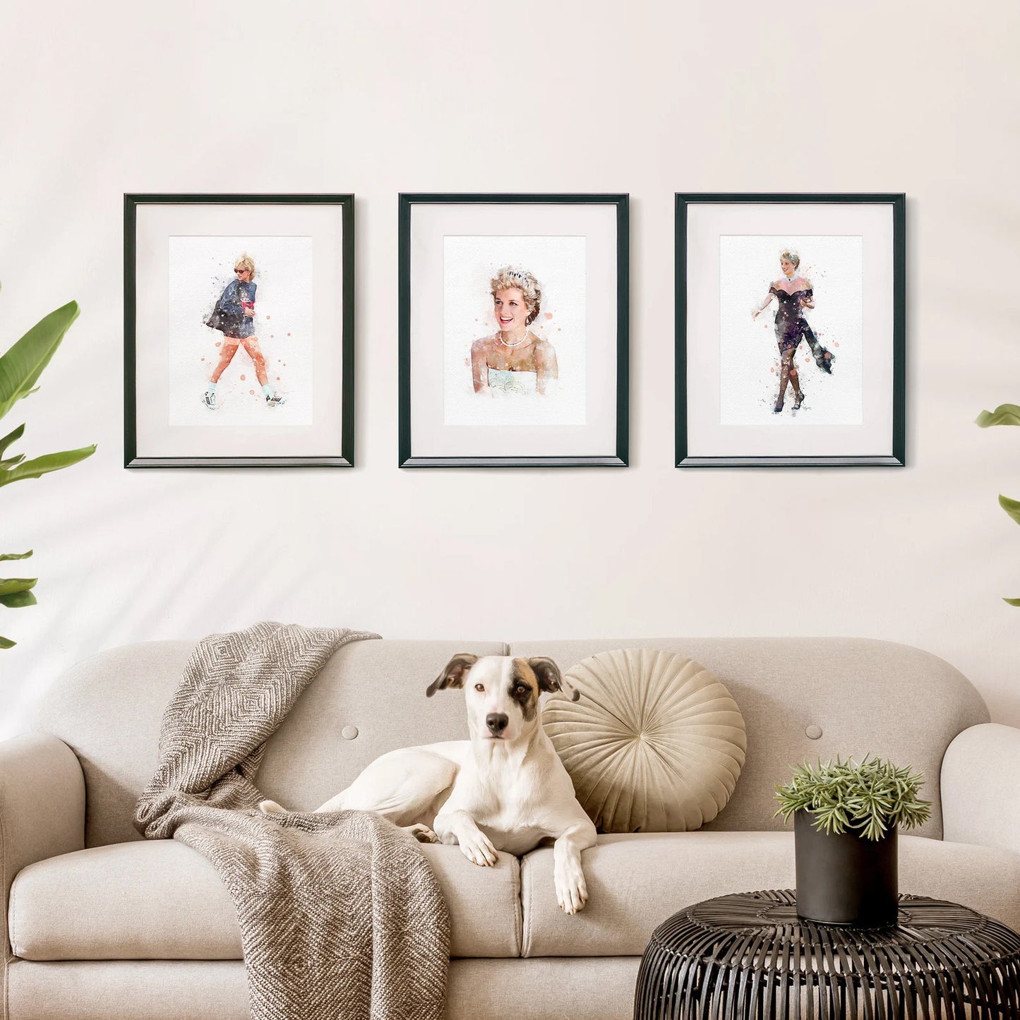 Princess Diana Set of 3 Watercolor Art Prints