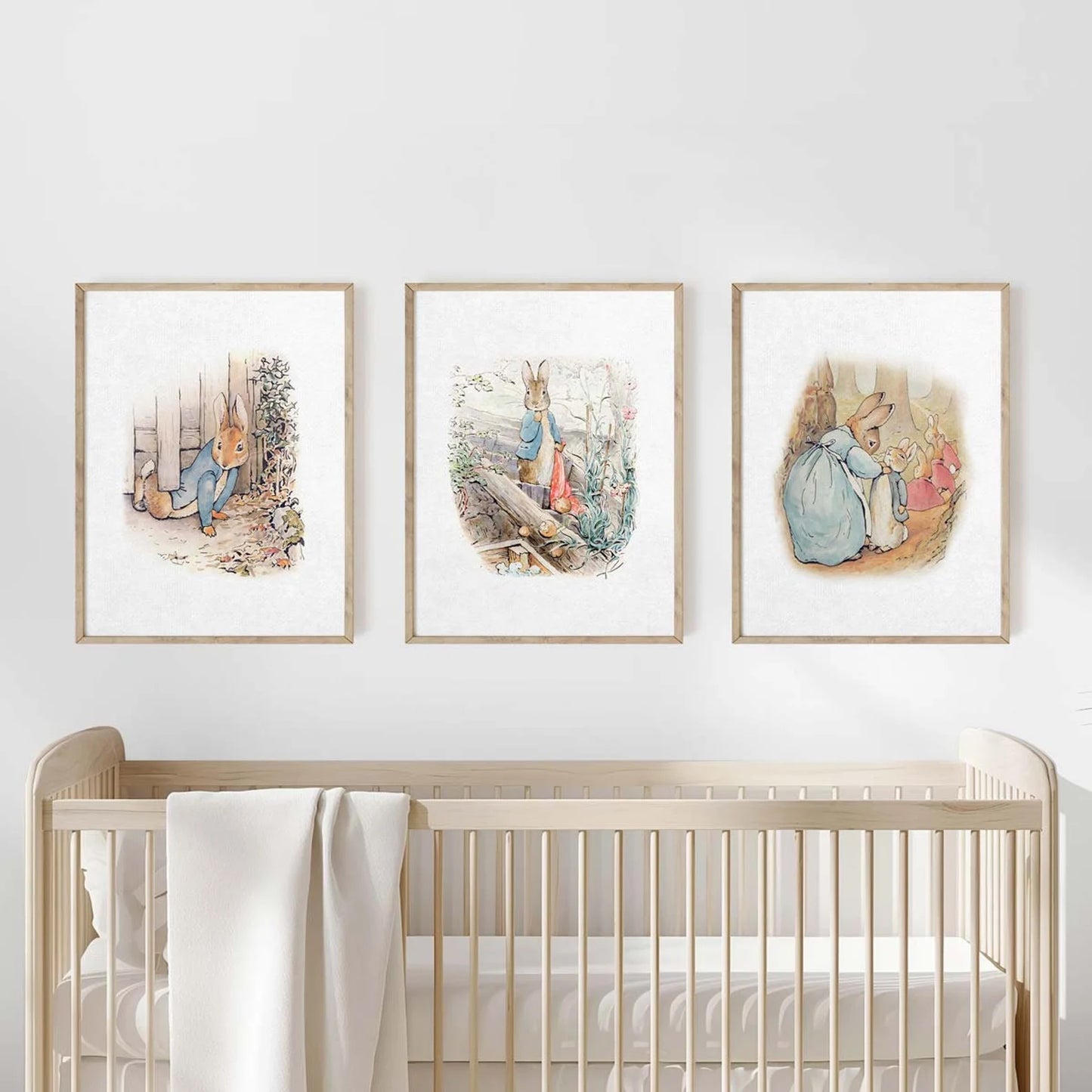 Peter Rabbit Set of 3 Story Nursery Wall Art