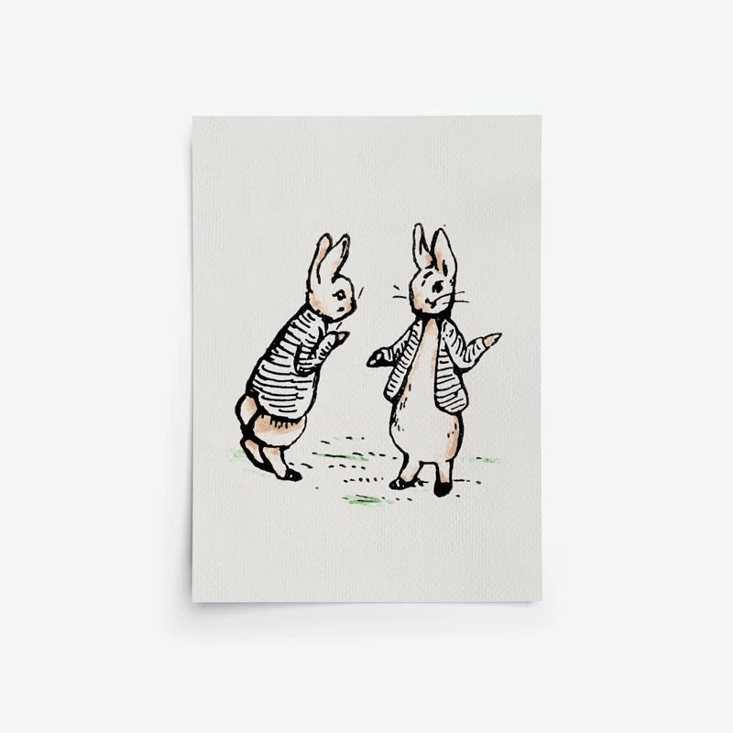 Peter Rabbit Characters, Set of 3 Minimalist Nursery Wall Art