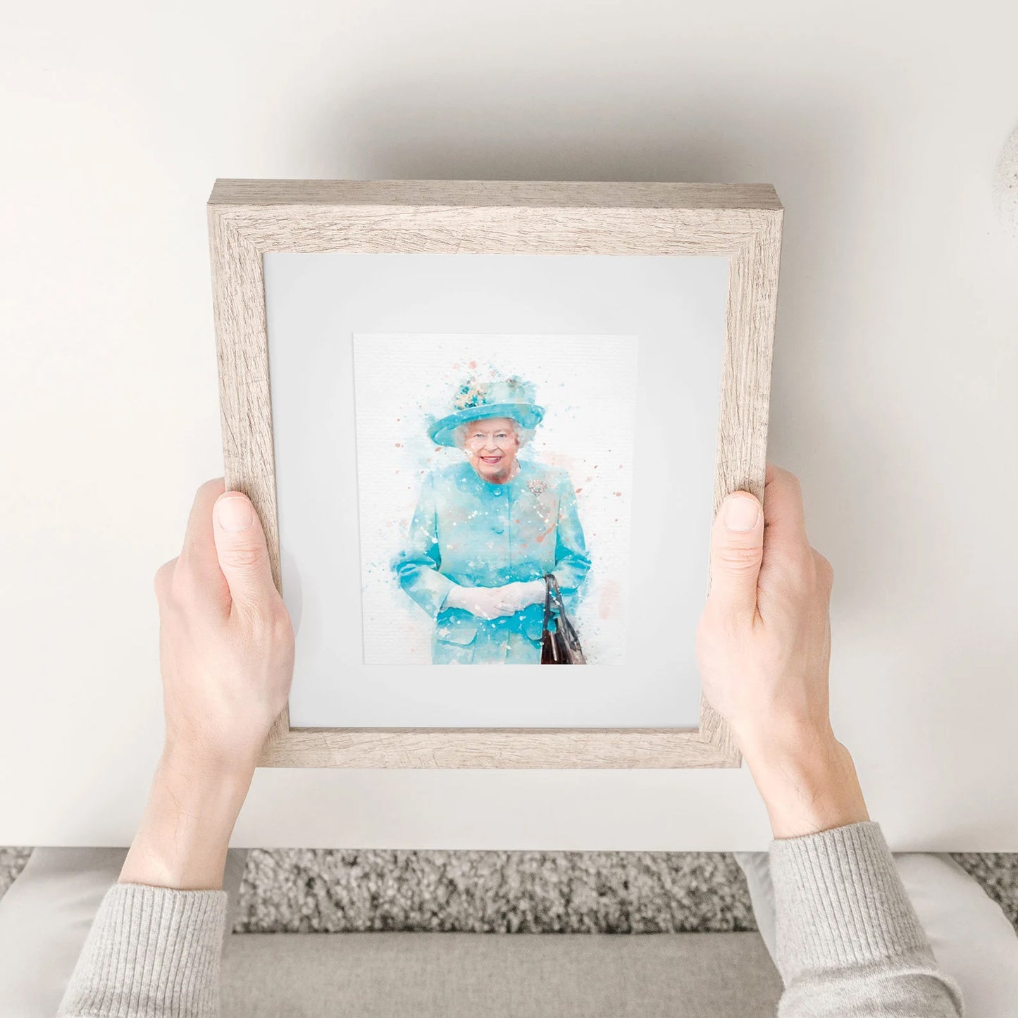 Queen Elizabeth II Set of 3 Watercolor Art Prints