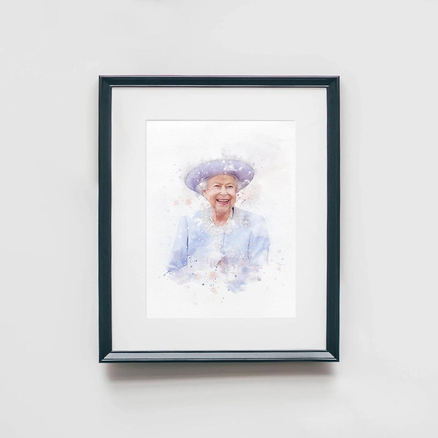 Queen Elizabeth II Set of 3 Watercolor Art Prints