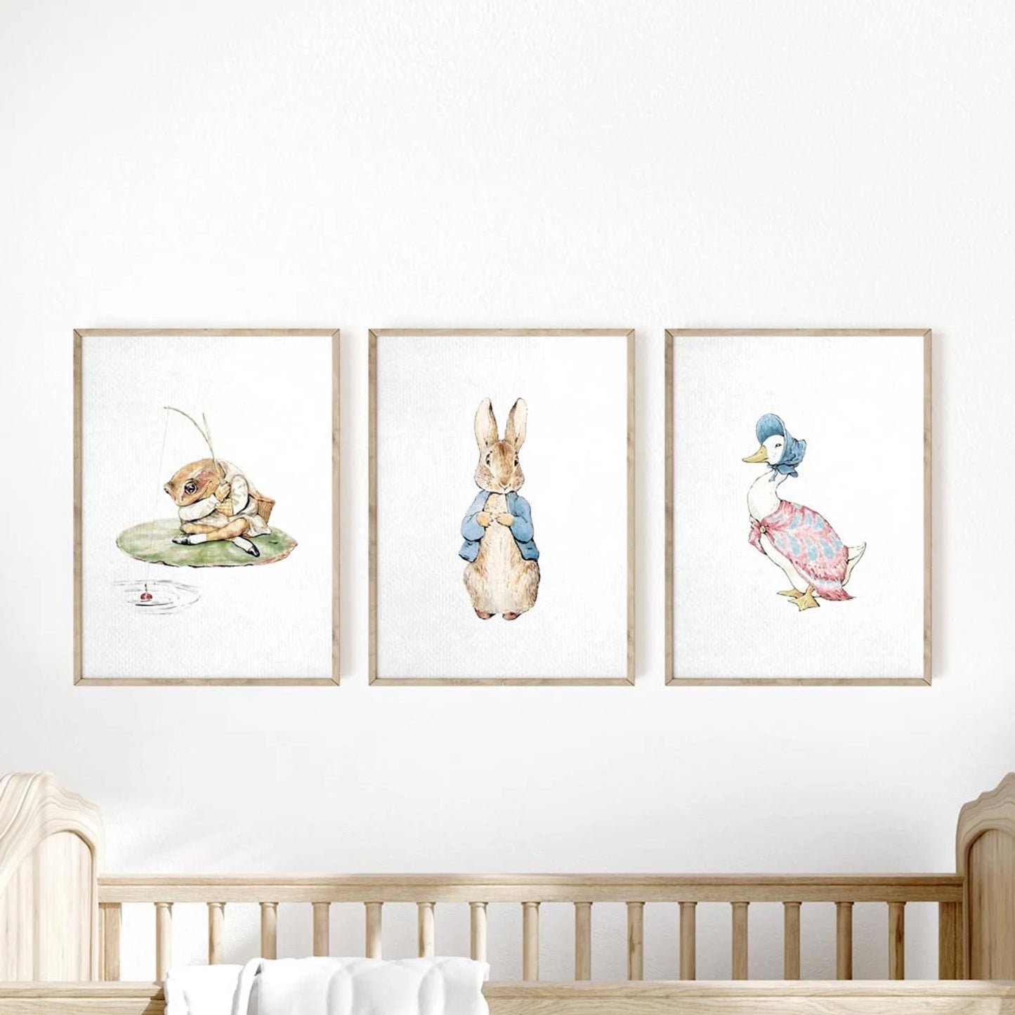 Peter Rabbit Characters Set of 3 Nursery Wall Art