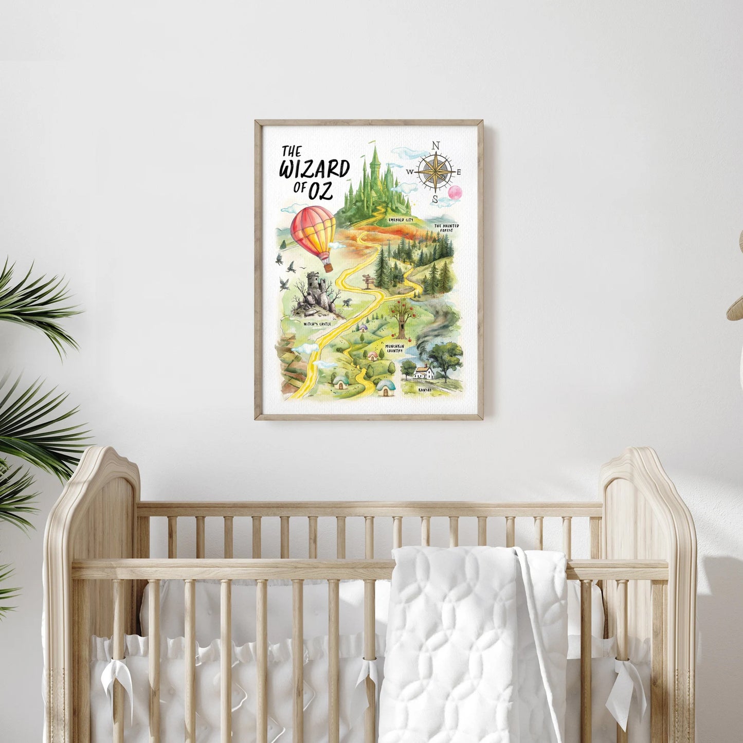 Wizard of Oz Watercolor Map Art Print